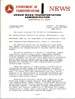 Department of Transportation News Urban Mass Transportation Administration UMTA 7632
