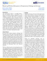 Broadening Workforce Participation in Transportation Challenges and Strategies Research Brief