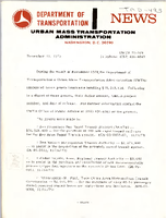 Department of Transportation News Urban Mass Transportation Administration UMTA 73109