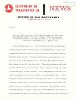 Assistant Secretary of Transportation for Policy and International Affairs Charles D Baker Speeches July 1971