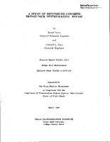 A Study of Reinforced Concrete Bridge Deck Deterioration Repair
