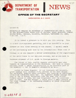 Excerpts of Remarks by Secretary of Transportation John A Volpe to the International Trade Club of Chicago