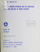 CANDE  a modern approach for the structural design and analysis of buried culverts  final report