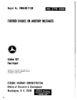 Further Studies on Auditory Messages