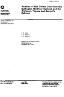 Analysis of Rail Defect Data from the Burlington Northern Railroad and the Atchison Topeka and Santa Fe Railroad