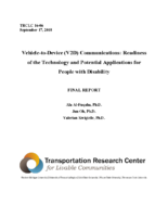 VehicletoDevice V2D Communications Readiness of the Technology and Potential Applications for People with Disability