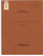 Toll Roads in the United States as of December 31 1940