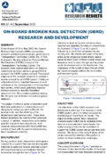 OnBoard Broken Rail Detection OBRD Research and Development Research Results