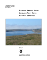 Baseline ambient sound levels in Point Reyes National Seashore