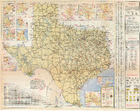 Texas Official Highway Travel Map January 1 1951