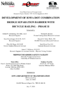 Development of Iowa DOT Combination Bridge Separation Barrier with Bicycle Railing  Phase II