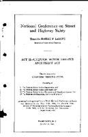 Act II  Uniform Motor Vehicle Antitheft Act Book 1