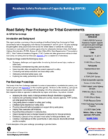 Road Safety Peer Exchange for Tribal Governments  an RSPCB Peer Exchange