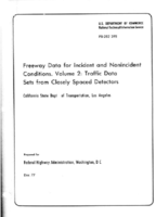 Freeway Data for Incident and Nonincident Conditions  Vol 2 Traffic Data Sets from Closely Spaced Detectors