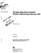 Omega Data Bank Report Winter 1980 Through Spring 1981