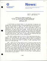 Transcript of Remarks Delivered by Secretary of Transportation Elizabeth Hanford Dole to the Coalition of Americans for Privatization