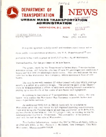 Department of Transportation News Urban Mass Transportation Administration DOT 4771