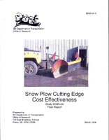 Snow Plow Cutting Edge Cost Effectiveness
