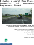 Evaluation of Asphalt Base Course Construction and Acceptance Requirements Phase 1