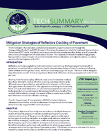 Mitigation Strategies of Reflection Cracking of Pavement Tech Summary