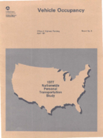 Vehicle Occupancy 1977 Nationwide Personal Transportation Study Report 6
