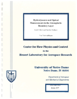 Hydrodynamic and optical measurements in the atmosphere boundary layer