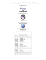 Surface Transportation Security and Reliability Information System Model Deployment iFlorida Final System Requirements