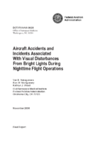 Aircraft Accidents and Incidents Associated With Visual Disturbances From Bright Lights During Nighttime Flight Operations