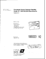 Passenger vessel damage stability study for the 1990 SOLAS amendments volume 1