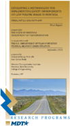 Developing a Methodology for Implementing Safety Improvements on LowVolume Roads in Montana