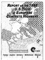 Report on the 1992 US Tour of European Concrete Highways US TECH