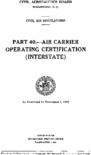 Part 40 Air Carrier Operating Certification Interstate