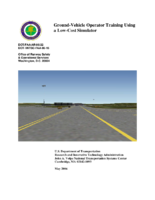 Groundvehicle operator training using a lowcost simulator