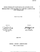 Crossmodality matching of loudness to brightness for flashes of varying luminance and duration