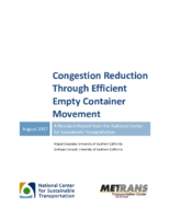 Congestion reduction through efficient empty container movement  a research report from the National Center for Sustainable Transportation