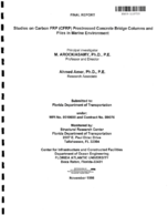 Studies on carbon FRP CFRP prestressed concrete bridge columns and piles in marine environment