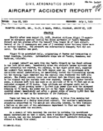 Investigation of Aircraft Accident FRONTIER AIRLINES PUEBLO COLORADO 19580823