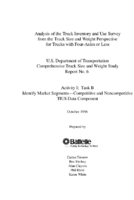 Analysis of the Truck Inventory and Use Survey From the Truck Size and Weight Perspective for Trucks With FourAxles or Less Activity 1 Task B Identify Market Segments  Competitive and Noncompetitive TIUS Data Component