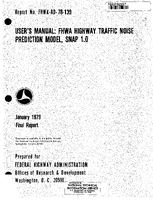 Users Manual FHWA Highway Traffic Noise Prediction Model SNAP 10