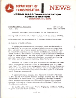 Department of Transportation News Urban Mass Transportation Administration UMTA 7345