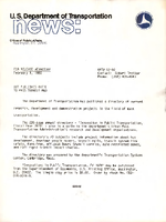 US Department of Transportation News Office of Public Affairs UMTA 0280 DOT Publishes Guide to Mass Transit RD