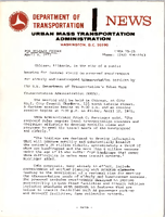 Department of Transportation News Urban Mass Transportation Administration UMTA 7525