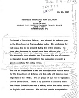Deputy Secretary of Transportation Elaine Chao Speeches June 1991