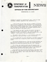 Statement by Secretary of Transportation John A Volpe at a News Conference