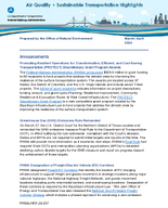 Air Quality  Sustainable Transportation Highlights MarchApril 2024