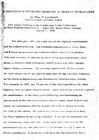 Some Immediately Important Problems in Highway Development