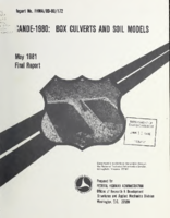 CANDE1980  box culverts and soil models