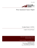 Price adjustment clauses  report