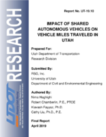 Impact of Shared Autonomous Vehicles SAVs on Vehicle Miles Traveled VMT in Utah