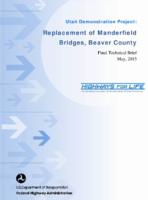 Utah Demonstration Project Replacement of Manderfield Bridges Beaver County